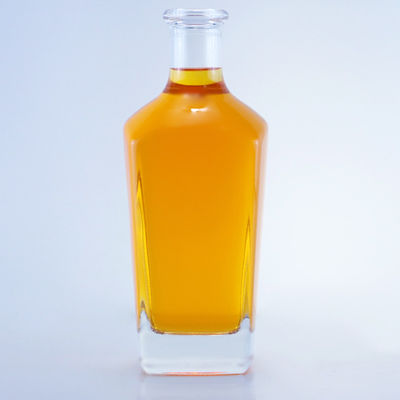 Bottle Color Clear 750ml Unique Shaped Glass Bottle for Gin Rum Champagne Brandy Whisky