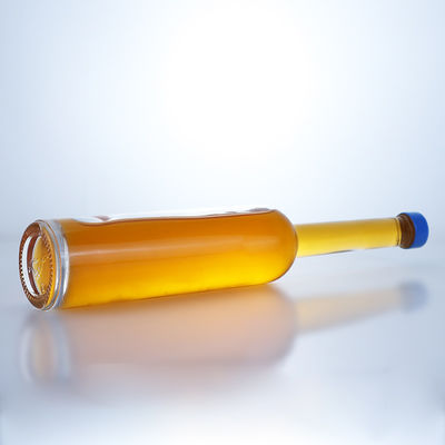 Clear Flint Glass Collar 500ml Long-neck Bottle for Gin Rum Champagne Brandy Whisky