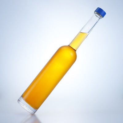 Clear Flint Glass Collar 500ml Long-neck Bottle for Gin Rum Champagne Brandy Whisky