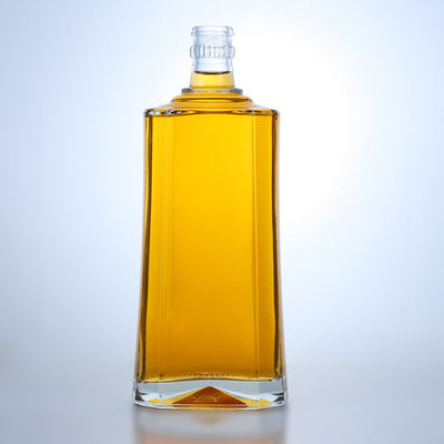 Customized Logo 500ml Clear Flint Glass Bottle for Gin Rum Champagne Brandy Whisky Liquor