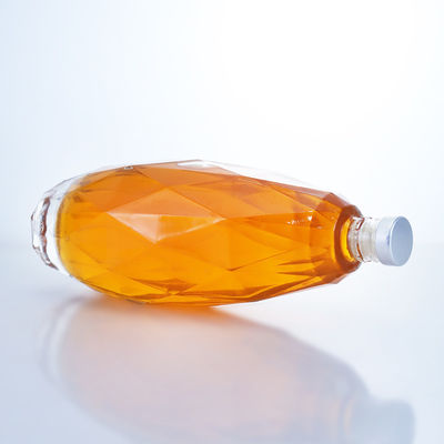 Unique Design Clear Glass Bottle for Tequila Gin Rum Champagne Brandy Whisky 750ml