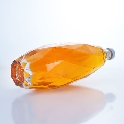 Unique Design Clear Glass Bottle for Tequila Gin Rum Champagne Brandy Whisky 750ml