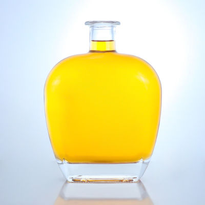 Clear Round Shape Glass Bottle for Gin Rum Champagne Brandy Whisky 700ml