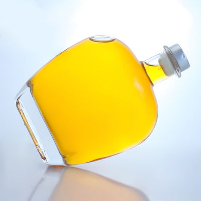 Clear Round Shape Glass Bottle for Gin Rum Champagne Brandy Whisky 700ml