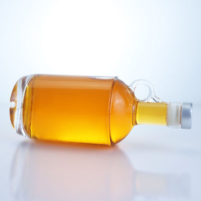 Clear Flint Glass 750ml Unique Design Round Shaped Bottle for Gin Rum Champagne