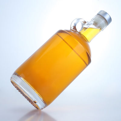 Clear Flint Glass 750ml Unique Design Round Shaped Bottle for Gin Rum Champagne