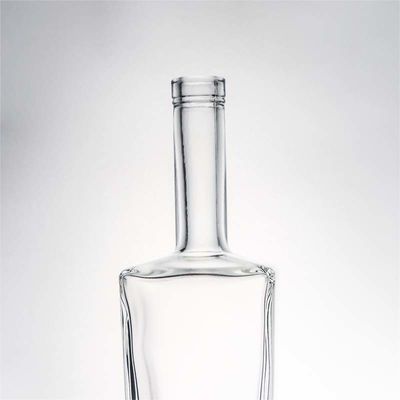 Body Material Glass 1000ml Square Shaped Whisky Bottle with High Flint and Cork