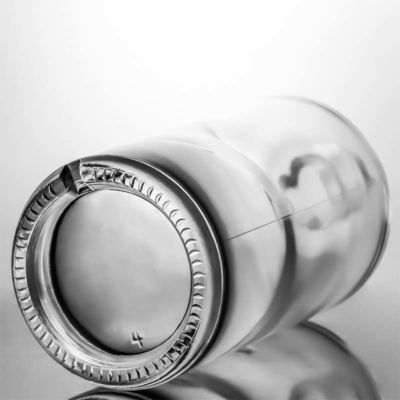 Collar Material Glass 750ml Round Shaped Clear Flint Bottle for Customized Gin Rum