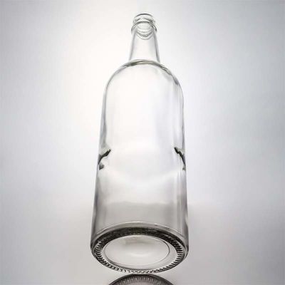 Surface Handling Decal Glass Bottle 1000ml Round Shaped Perfect for Gin Rum Champagne Liquor