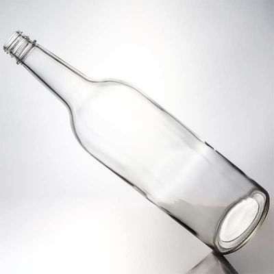Surface Handling Decal Glass Bottle 1000ml Round Shaped Perfect for Gin Rum Champagne Liquor