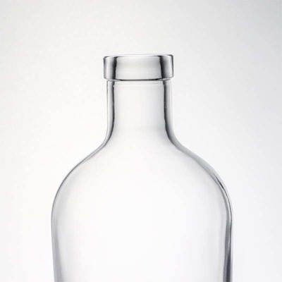 Screw cap 750ml 1000ml clear flint gin rum champagne liquor glass bottle with wood cork