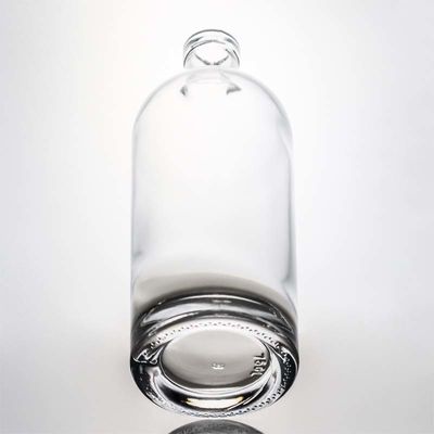 Screw cap 750ml 1000ml clear flint gin rum champagne liquor glass bottle with wood cork