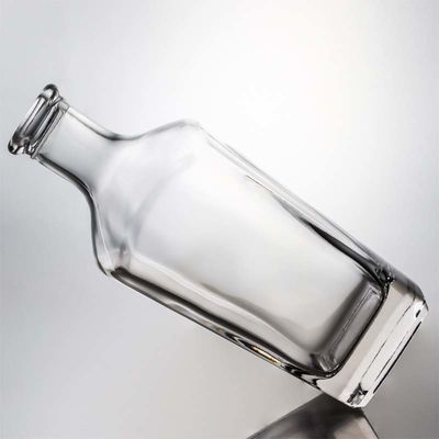 Tequila High Flint Glass Bottle with Cork Customized Logo 700ml 800ml 1000ml Empty