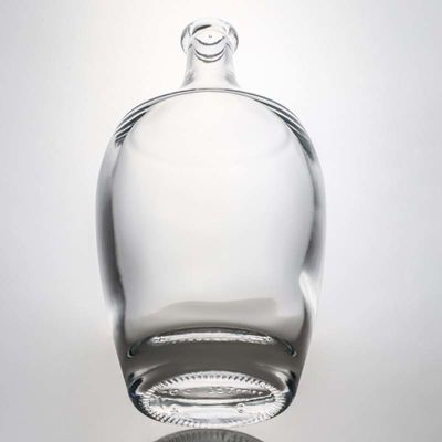 Glass Collar 500ml 700ml 1000ml Empty Flint Gin Rum Champagne Liquor Bottle with Cork