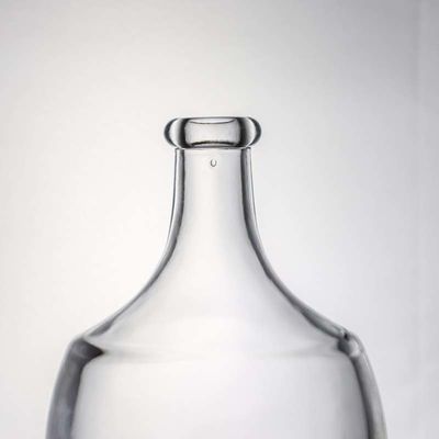 Glass Collar 500ml 700ml 1000ml Empty Flint Gin Rum Champagne Liquor Bottle with Cork