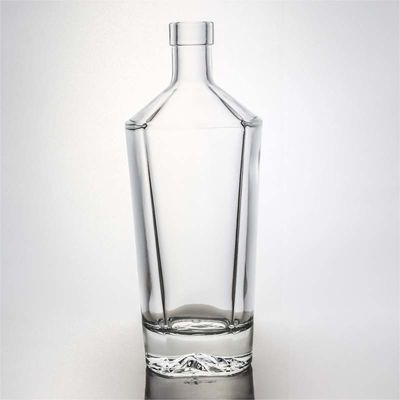 Sealing Type Cork 500ml 800ml 1000ml Round Shaped High Flint Glass Bottle for Liquor
