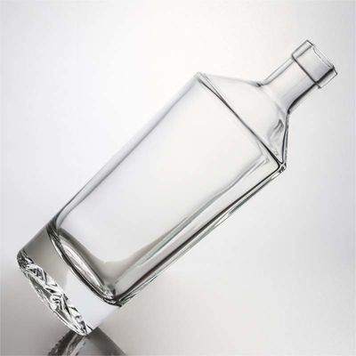 Sealing Type Cork 500ml 800ml 1000ml Round Shaped High Flint Glass Bottle for Liquor