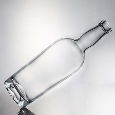 Customized Logo High Flint Gin Rum Liquor Glass Bottle with Cork 700ml 800ml 1000ml