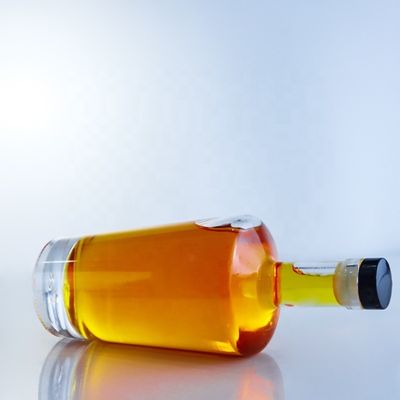 Round Shape Empty Glass Bottles With Acid Etch Surface Handling And Cork Sealing Type