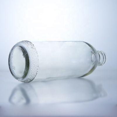 Clear 1020ml Glass Bottles with Screw Cap and Unique Shape