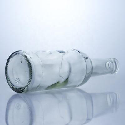 Flint Glass 276ml Brandy Vodka Tequila Glass Bottle With Cork For Body Material Glass