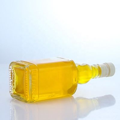350ml 500ml Screw Cap Flint Glass Transparent Bottle for Whisky Vodka Champagne Tequila Gin Rum