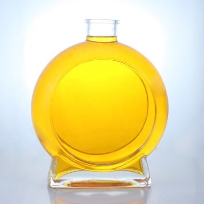Thick Bottom Cork Sealing Type Empty Glass Bottle for Gin Whisky Rum Tequila Brandy