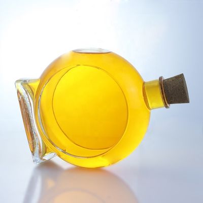 Thick Bottom Cork Sealing Type Empty Glass Bottle for Gin Whisky Rum Tequila Brandy