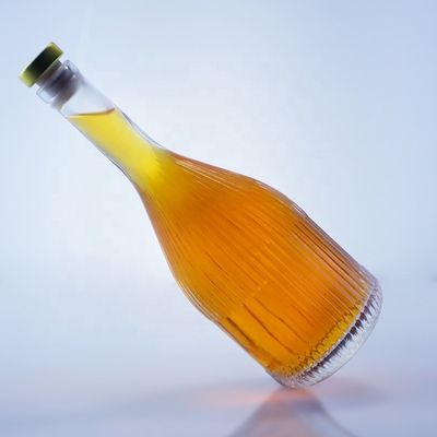 Transparent Empty Glass Bottle for Vodka Gin Rum Whisky Brandy in 500ml 750ml 1000ml