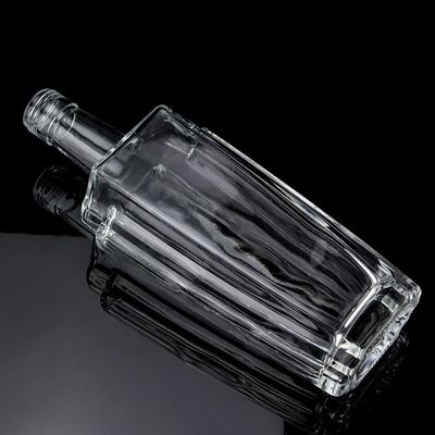 500ml 700ml 750ml Flint Glass Bottle for Champagne Gin Rum Transparent and Embossed