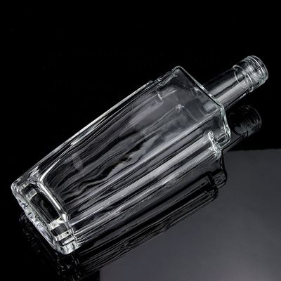 500ml 700ml 750ml Flint Glass Bottle for Champagne Gin Rum Transparent and Embossed