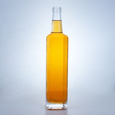 500ml 750ml Square Whiskey Vodka Bottles for Screw Top Tequila Glass Liquor Bottles