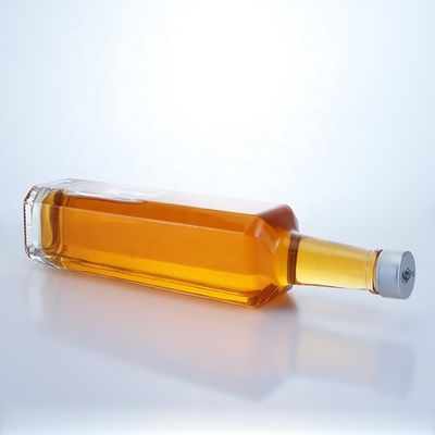 500ml 750ml Square Whiskey Vodka Bottles for Screw Top Tequila Glass Liquor Bottles