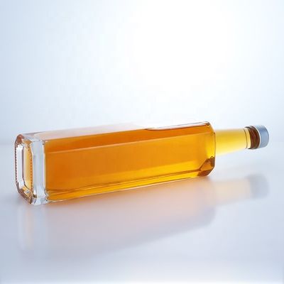 500ml 750ml Square Whiskey Vodka Bottles for Screw Top Tequila Glass Liquor Bottles