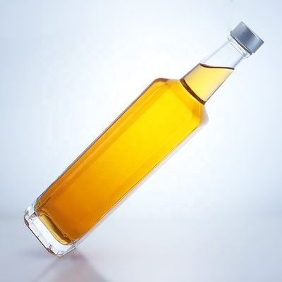 500ml 750ml Square Whiskey Vodka Bottles for Screw Top Tequila Glass Liquor Bottles