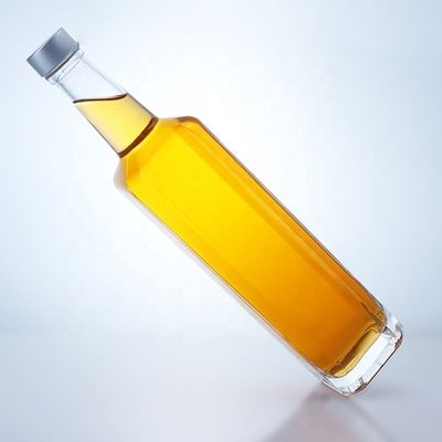 500ml 750ml Square Whiskey Vodka Bottles for Screw Top Tequila Glass Liquor Bottles
