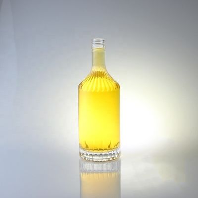 Screw Cap Glass Bottle for Whisky Vodka Champagne Tequila Gin Rum 750ml 1000ml Transparent