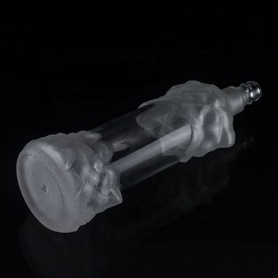 500ml 700ml 750ml Transparent Flint Glass Bottle for Champagne Gin Rum Unique Design