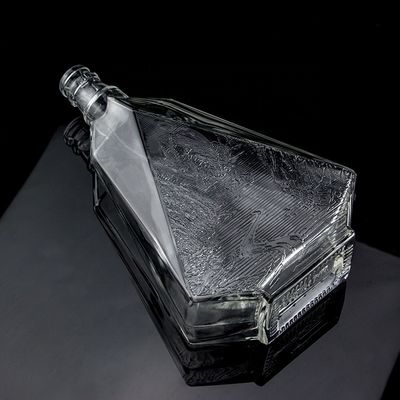 Thick Bottom Clear Flint Glass Bottle for Gin Whisky Rum Tequila and Brandy 2022 Design