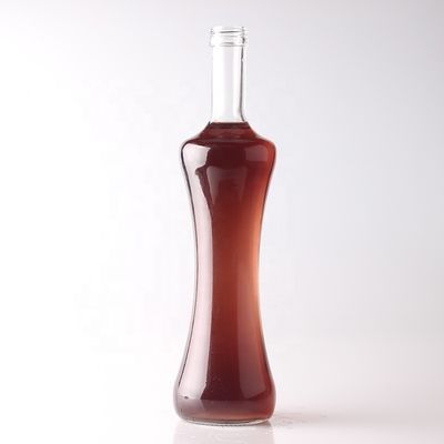 500ml 750ml 1000ml Glass Bottle for Tequila Customized Transparent Body Material