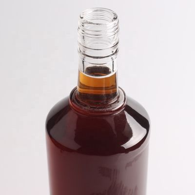 2022 Thick Bottom Embossed Glass Bottle Clear Flint for Gin Whisky Rum Tequila Brandy