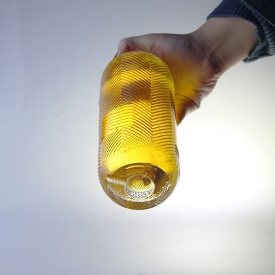 Transparent 750ml Capacity Extra Flint Engraving Glass Bottle With Cork With 500ml Capacity
