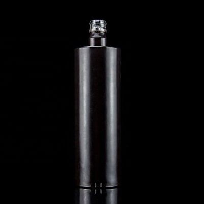 Glass Whiskey Vodka Bottle 700ml 750ml Black Customized Glass Bottle Distributor