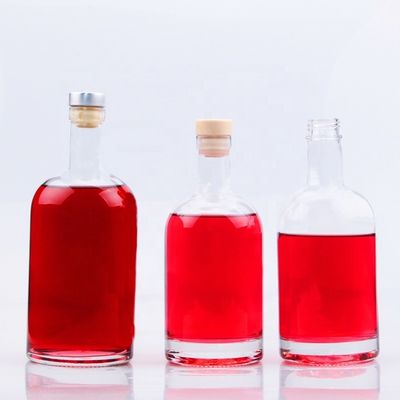Global Classic Round Shape 70cl 75cl Glass Bottle For Liquor With Customized Logo