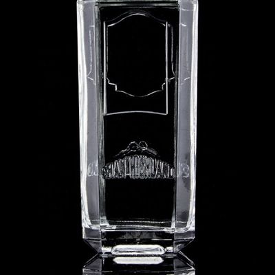 750ml 75cl Super Flint Square Embossed Glass Bottle with Screw Cap Rum Vodka Whisky