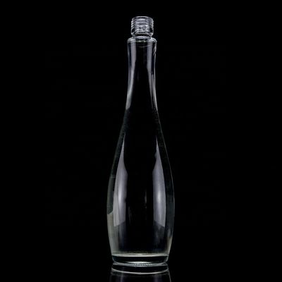 750ml 75cl Super Flint Teardrop Shaped Rum Vodka Whisky Glass Bottle With Glass Collar