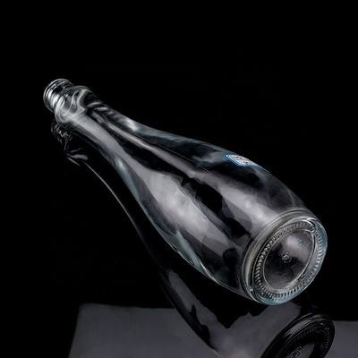 750ml 75cl Super Flint Teardrop Shaped Rum Vodka Whisky Glass Bottle With Glass Collar