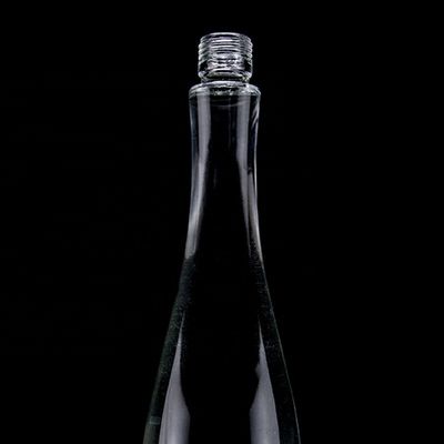 750ml 75cl Super Flint Teardrop Shaped Rum Vodka Whisky Glass Bottle With Glass Collar