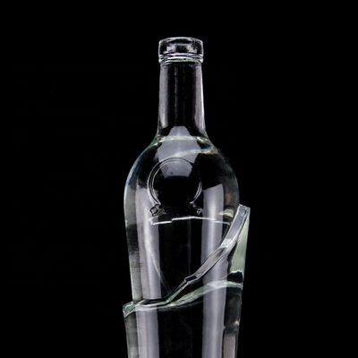 750ml Super Flint Round Glass Bottle With Screw Cap for VODKA Customize Embossed