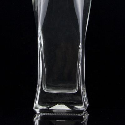 750ml Super Flint Round Shoulder Square Based Rum Vodka Liquor Glass Bottle With Cork